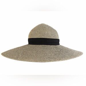 Stylish Black and Tan Women's Wide Brim Hat